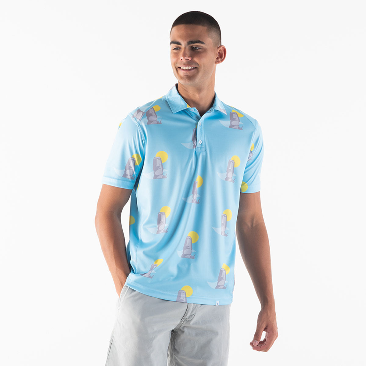 Baby blue 2025 golf shirt