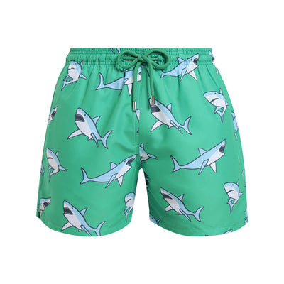 Kids Swim Shorts - Sharks | Green