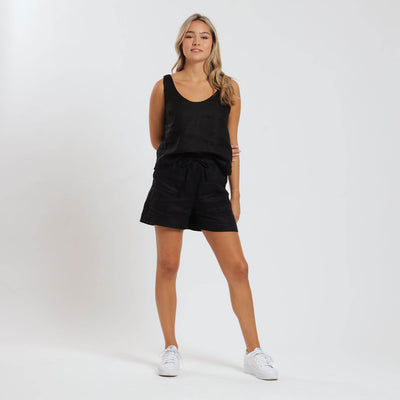 Ladies Linen - Cami | Black