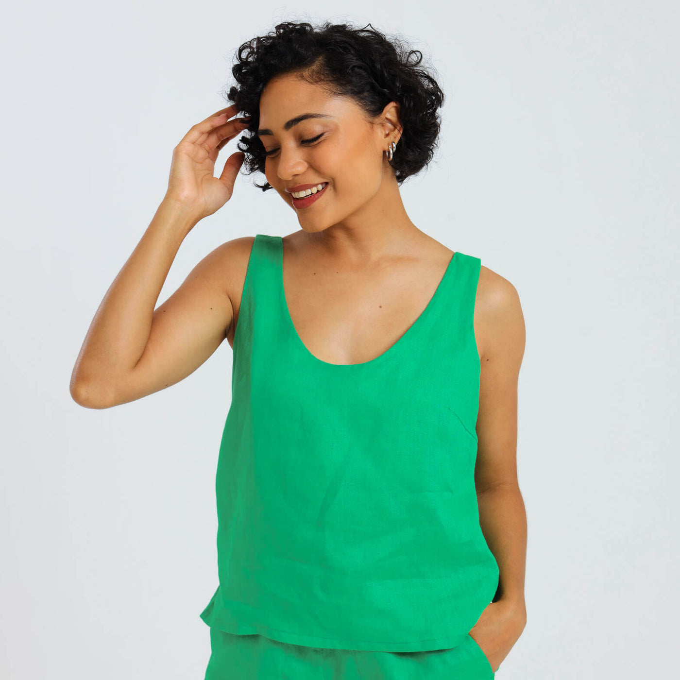 Ladies Linen - Cami | Green