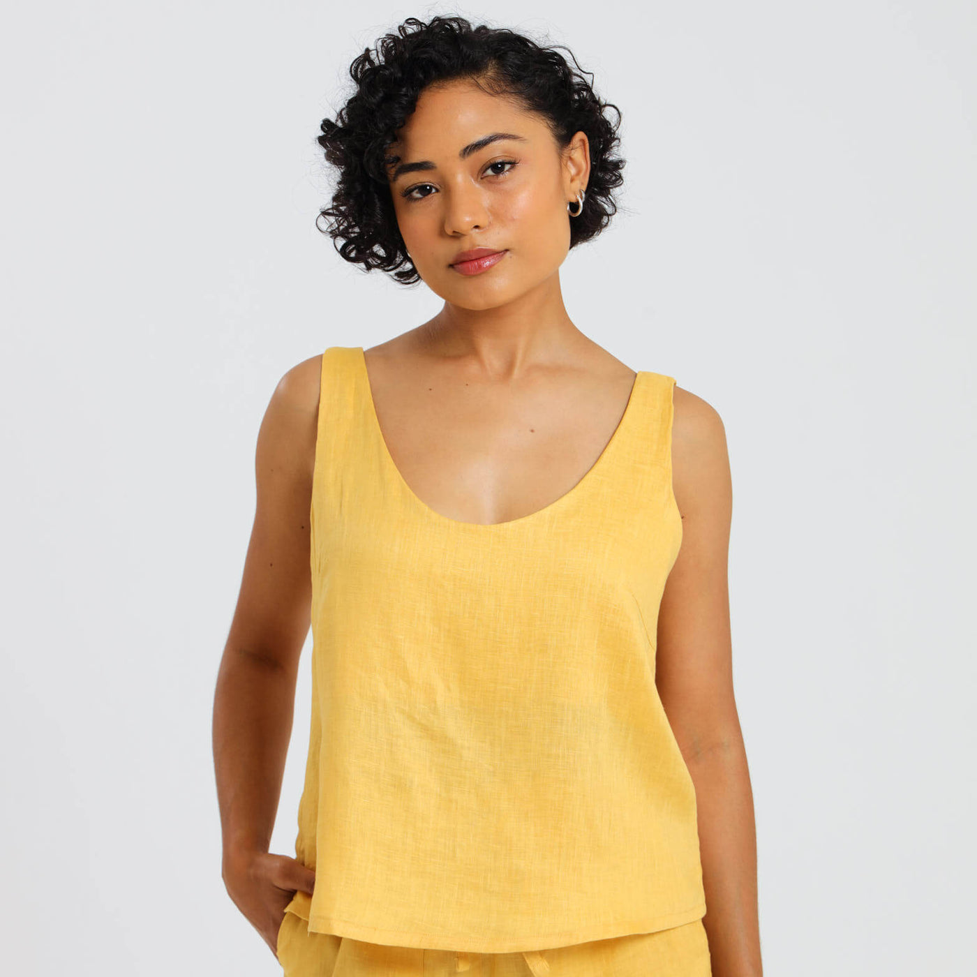 Ladies Linen - Cami | Mustard