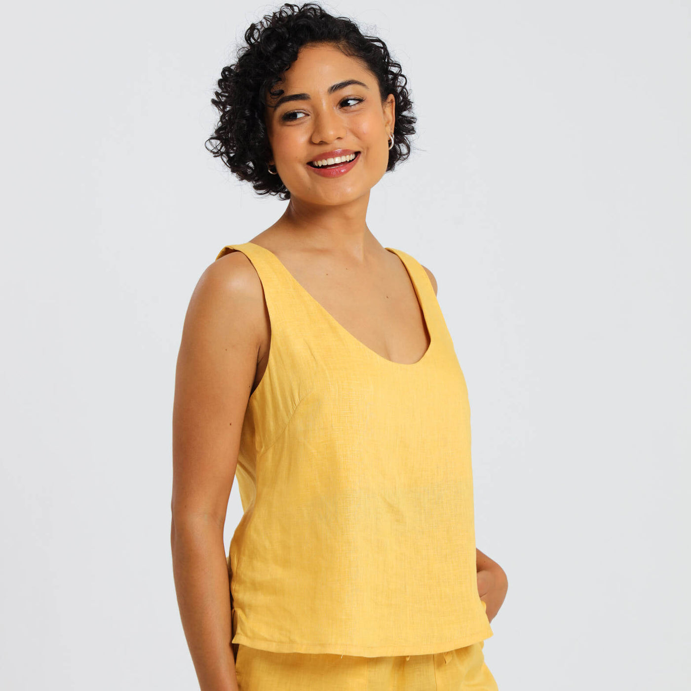 Ladies Linen - Cami | Mustard