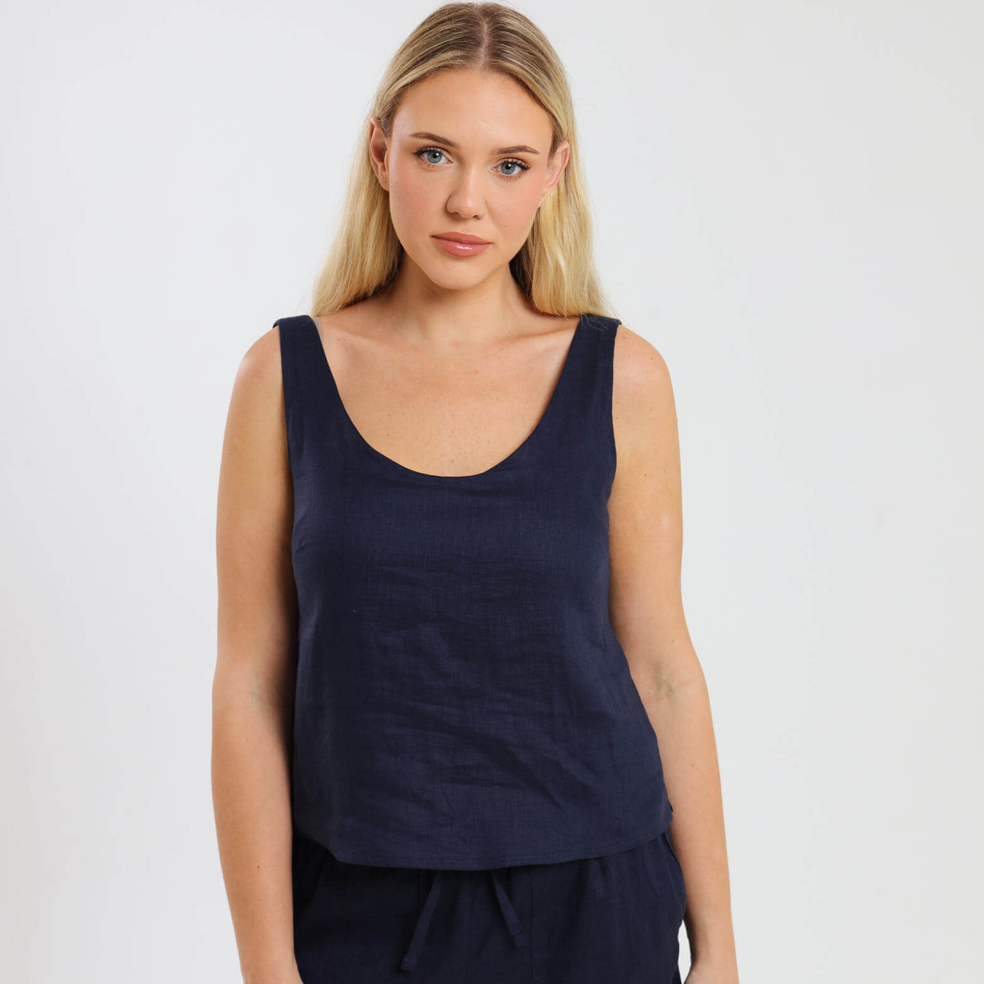 Ladies Linen - Cami | Navy