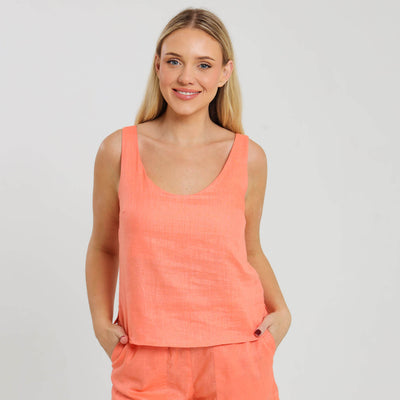 Ladies Linen - Cami | Peach Fuzz