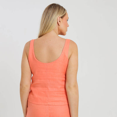 Ladies Linen - Cami | Peach Fuzz