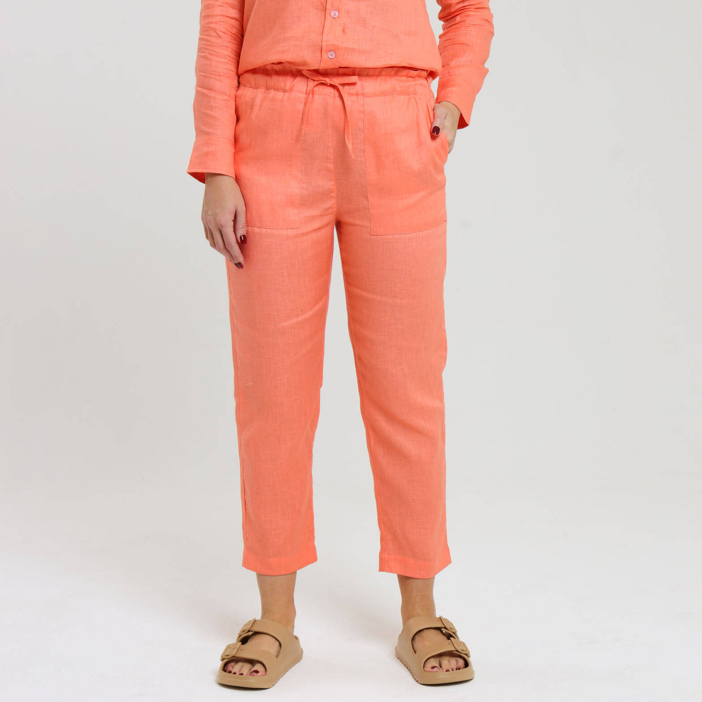 Ladies Linen - Pants | Peach Fuzz