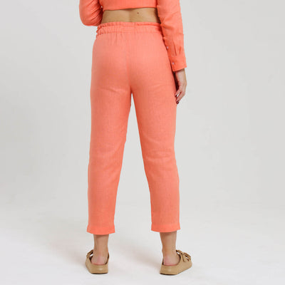 Ladies Linen - Pants | Peach Fuzz