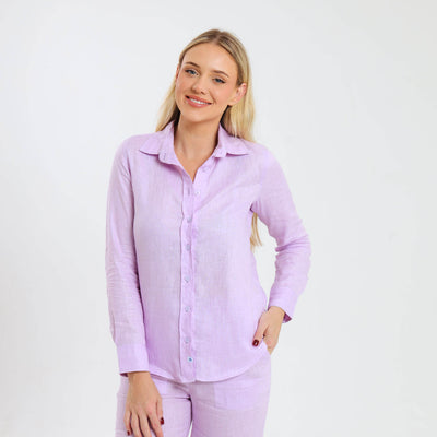 Ladies Linen - Long Sleeve Shirt | Lilac