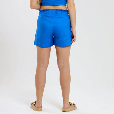 Ladies Linen - Shorts | Bright Blue