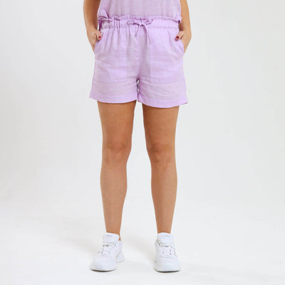 Ladies Linen - Shorts | Lilac