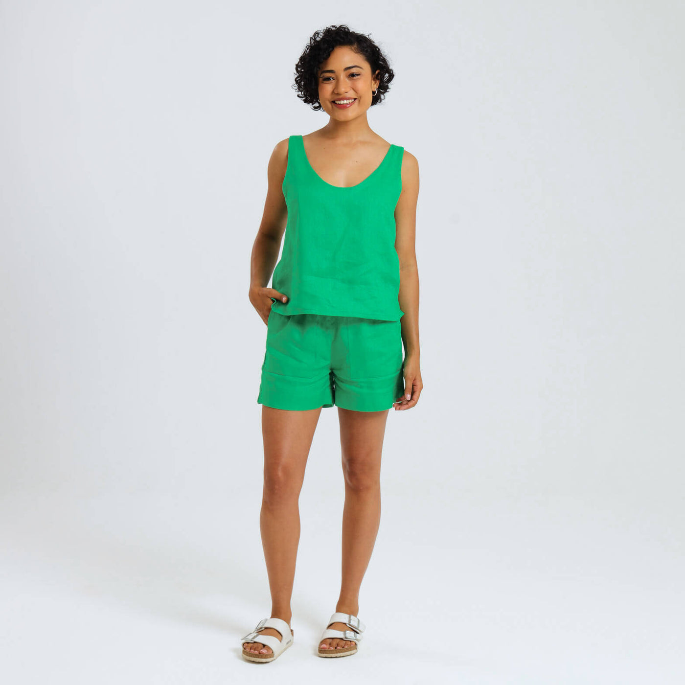 Ladies Linen - Cami | Green