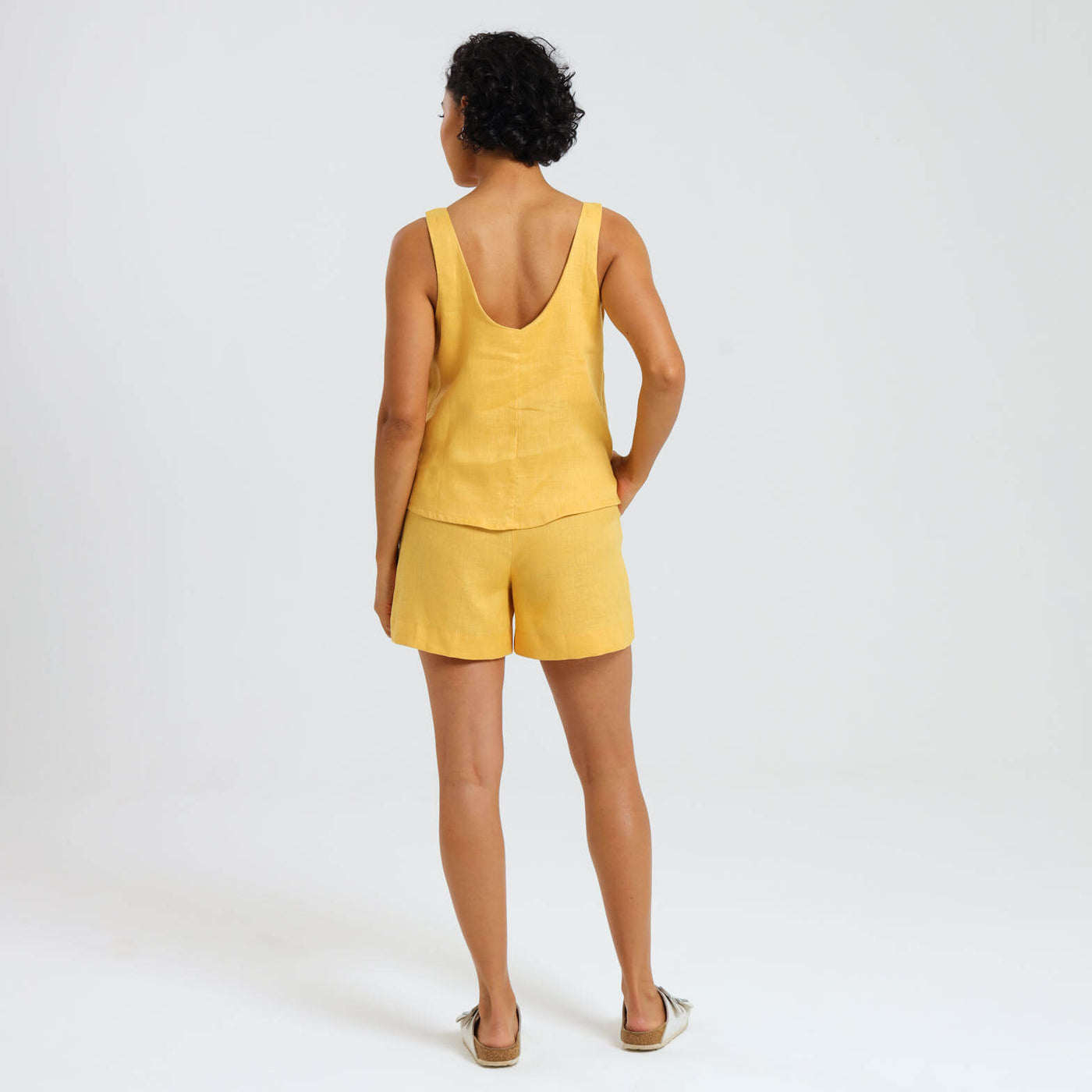 Ladies Linen - Shorts | Mustard