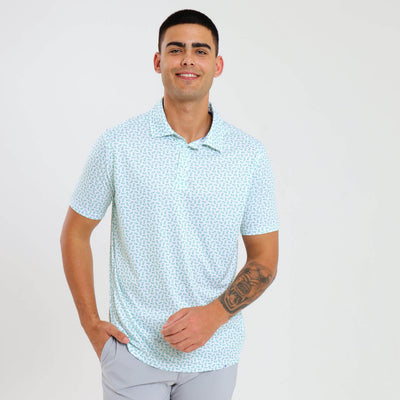 Mens Golf Shirt - Bags | Green