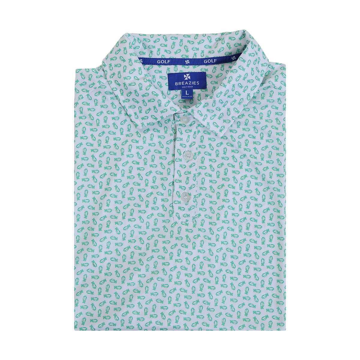 Mens Golf Shirt - Bags | Green