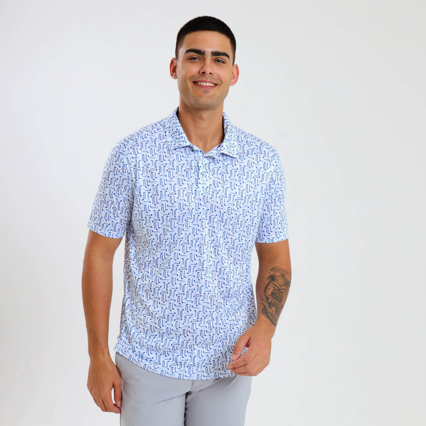 Mens Golf Shirt - Clubs | Blue