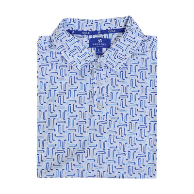 Mens Golf Shirt - Clubs | Blue